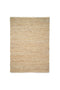 Large Jute And Grey Leather Rug