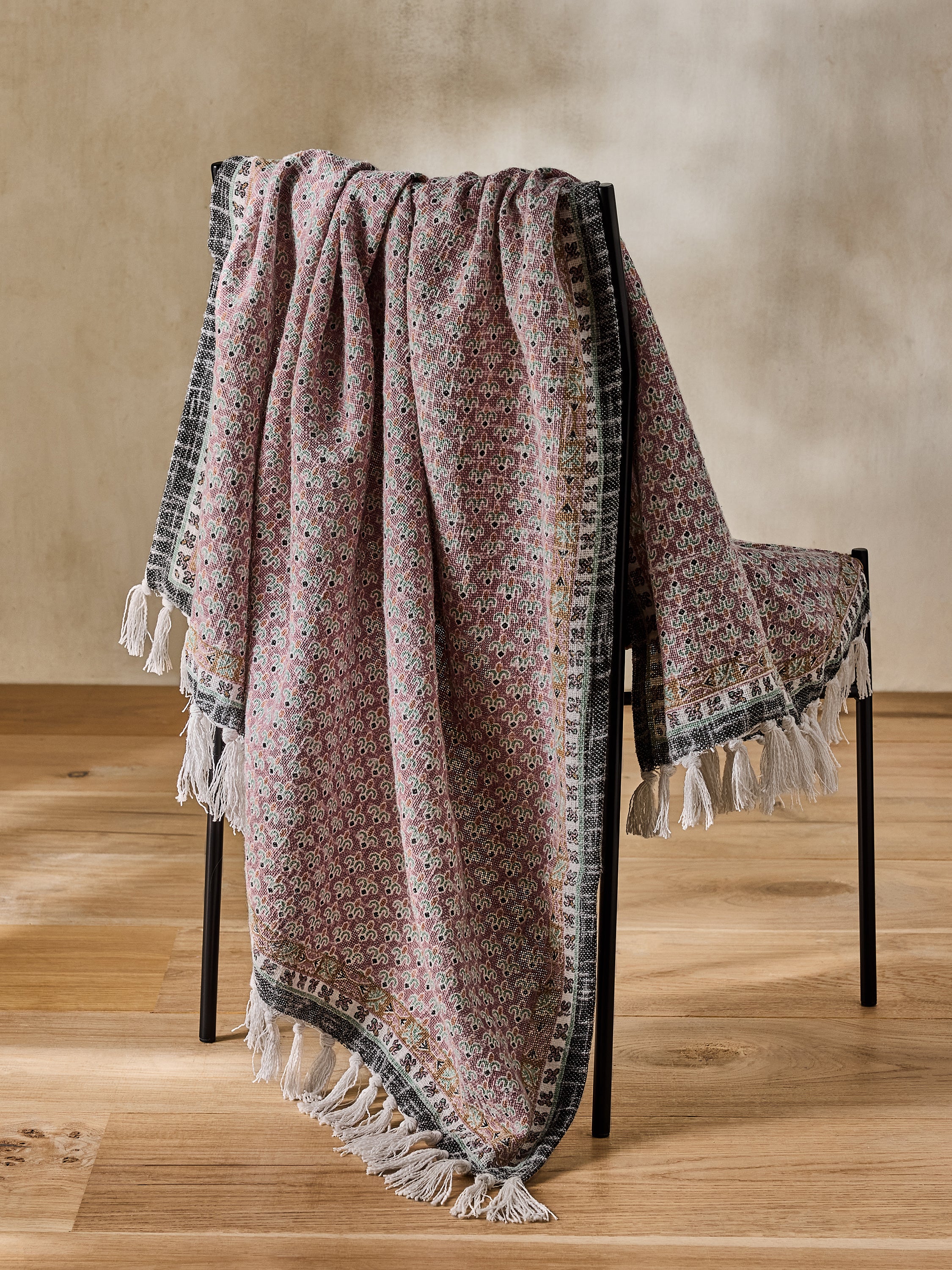 Pink Poppy Field Throw