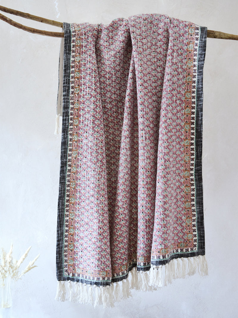 Pink Poppy Field Throw