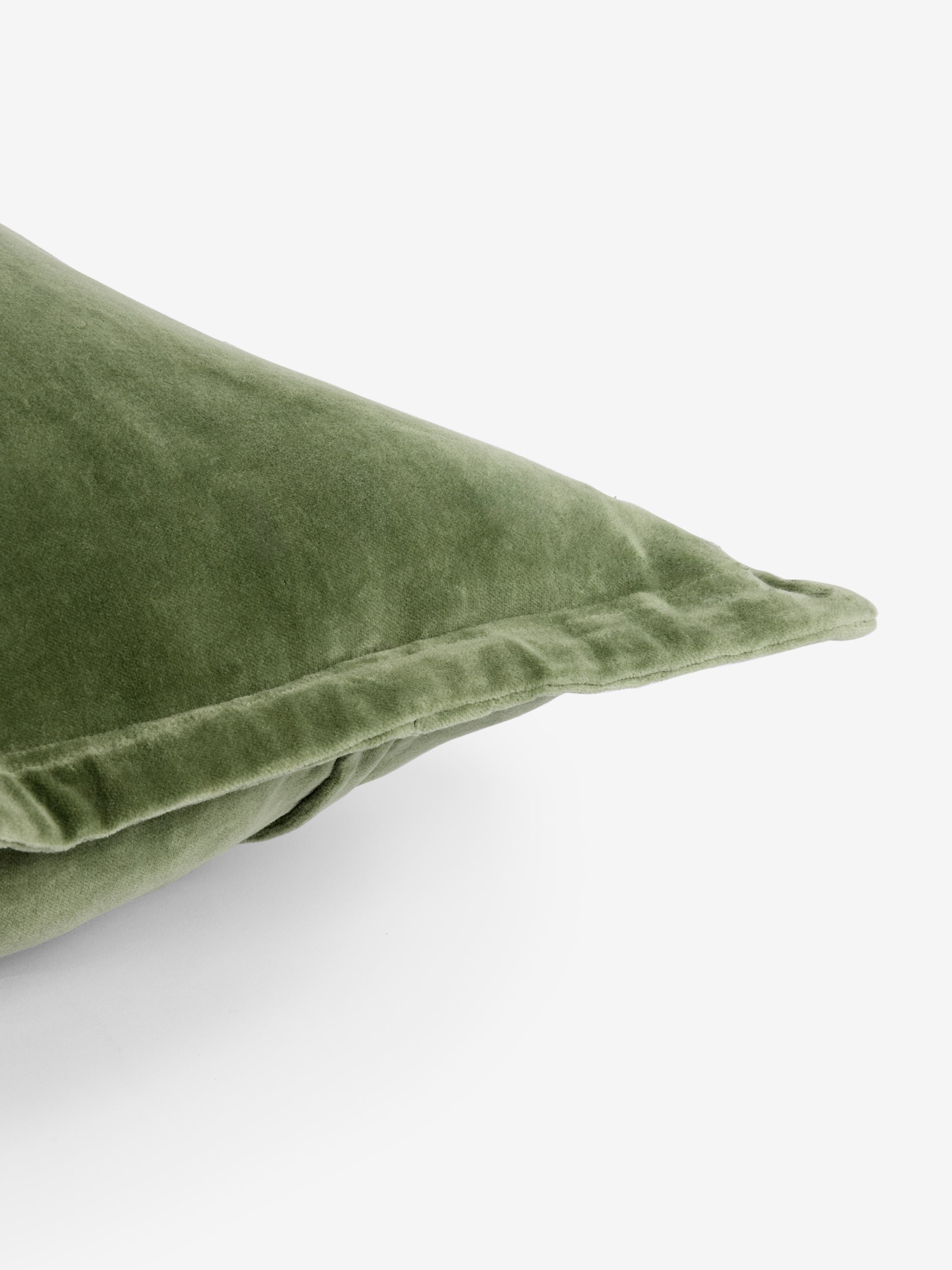 Washed Velvet Green Cushion