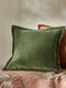 Washed Velvet Deep Green Cushion