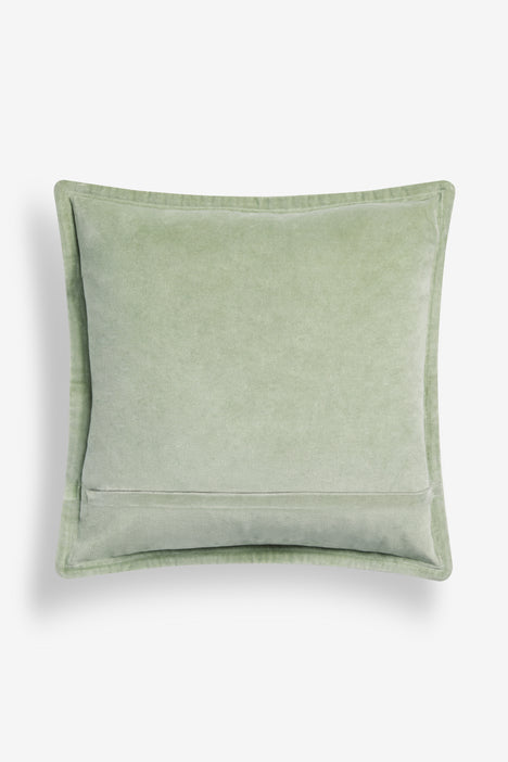 Washed Velvet Sage Green Cushion
