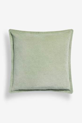 Washed Velvet Sage Green Cushion