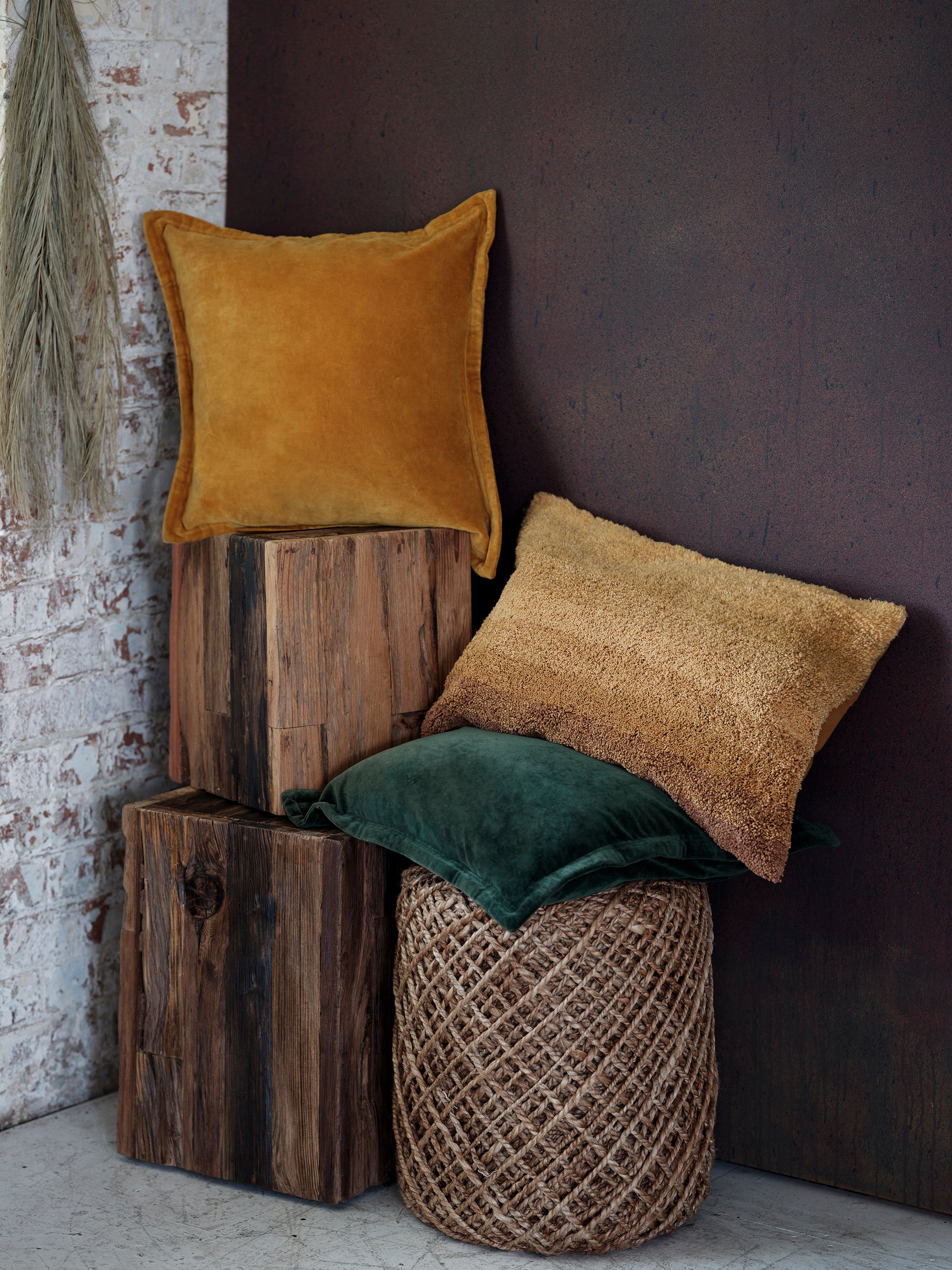 Reclaimed Wood Side Tables (Set of 2)