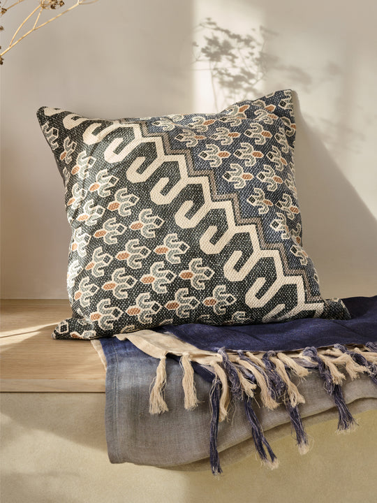 Blue Poppy Field Cushion