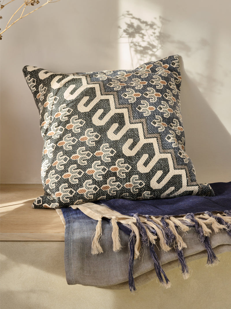 Blue Poppy Field Cushion