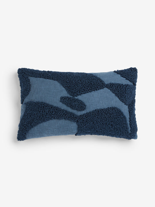 Tangelo Tufted Blue Cushion