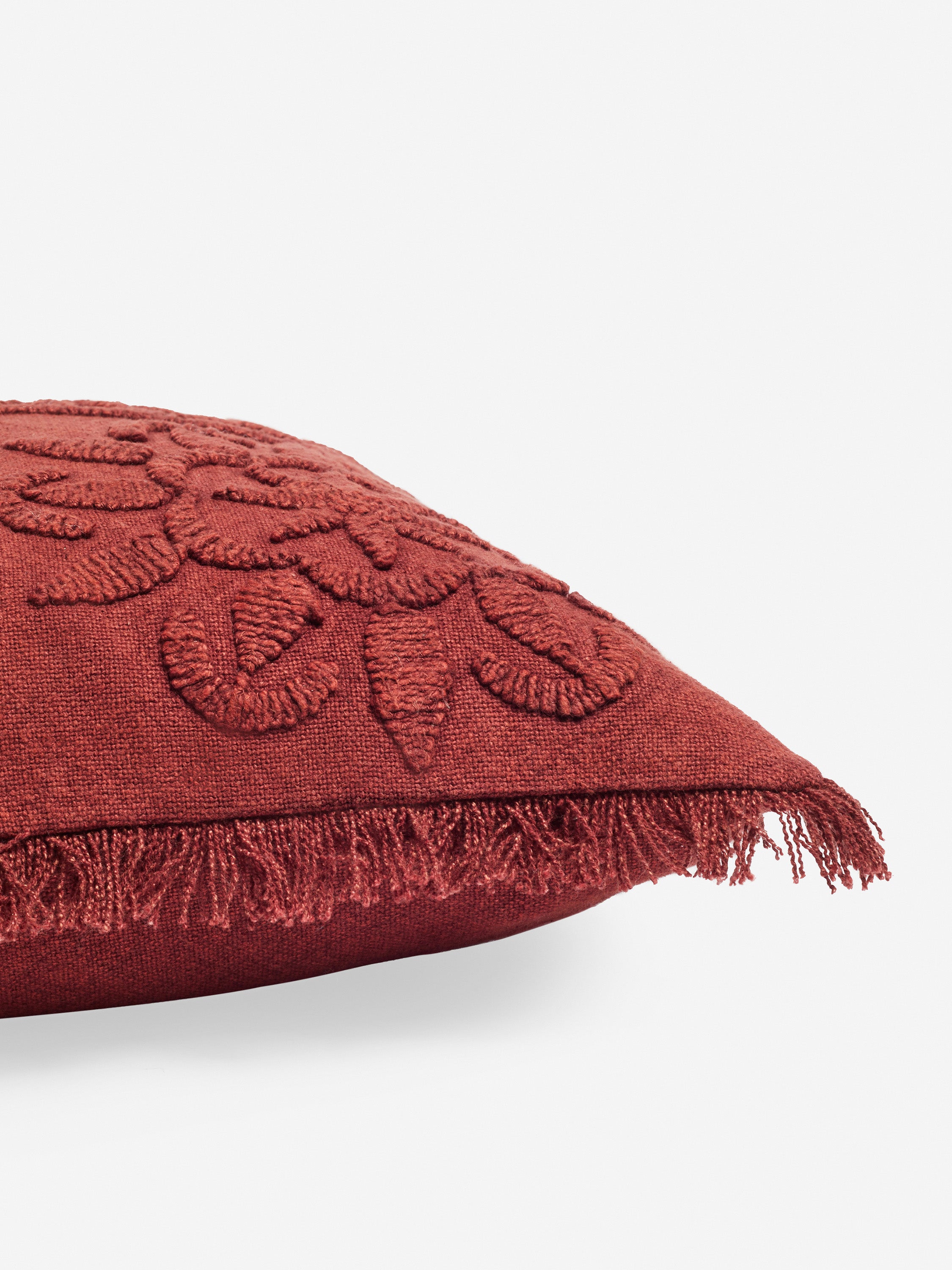 Elmwood Tufted Red Cushion