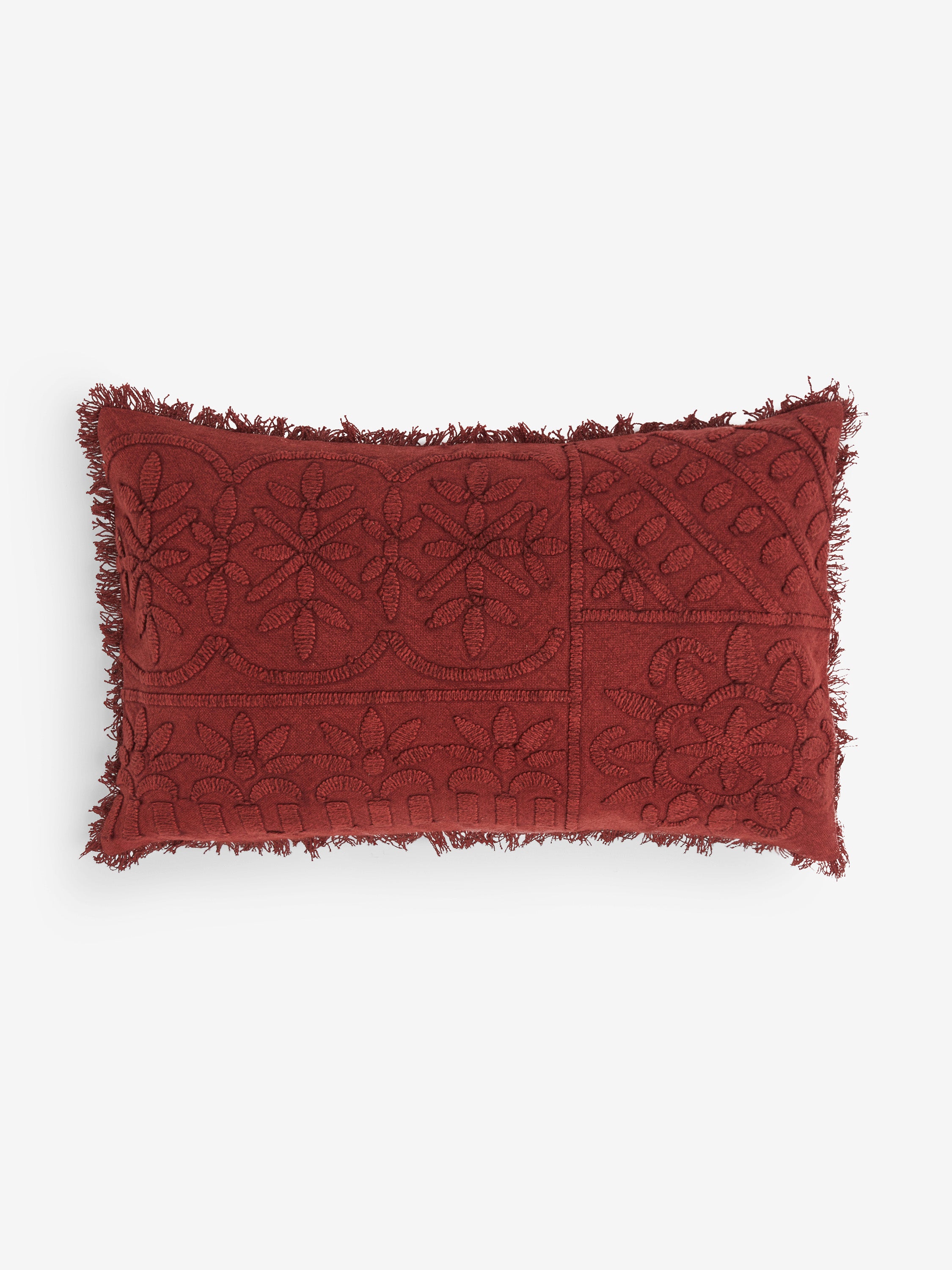 Elmwood Tufted Red Cushion
