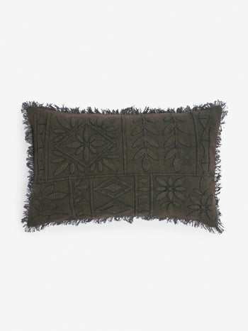 Elmwood Tufted Olive Cushion