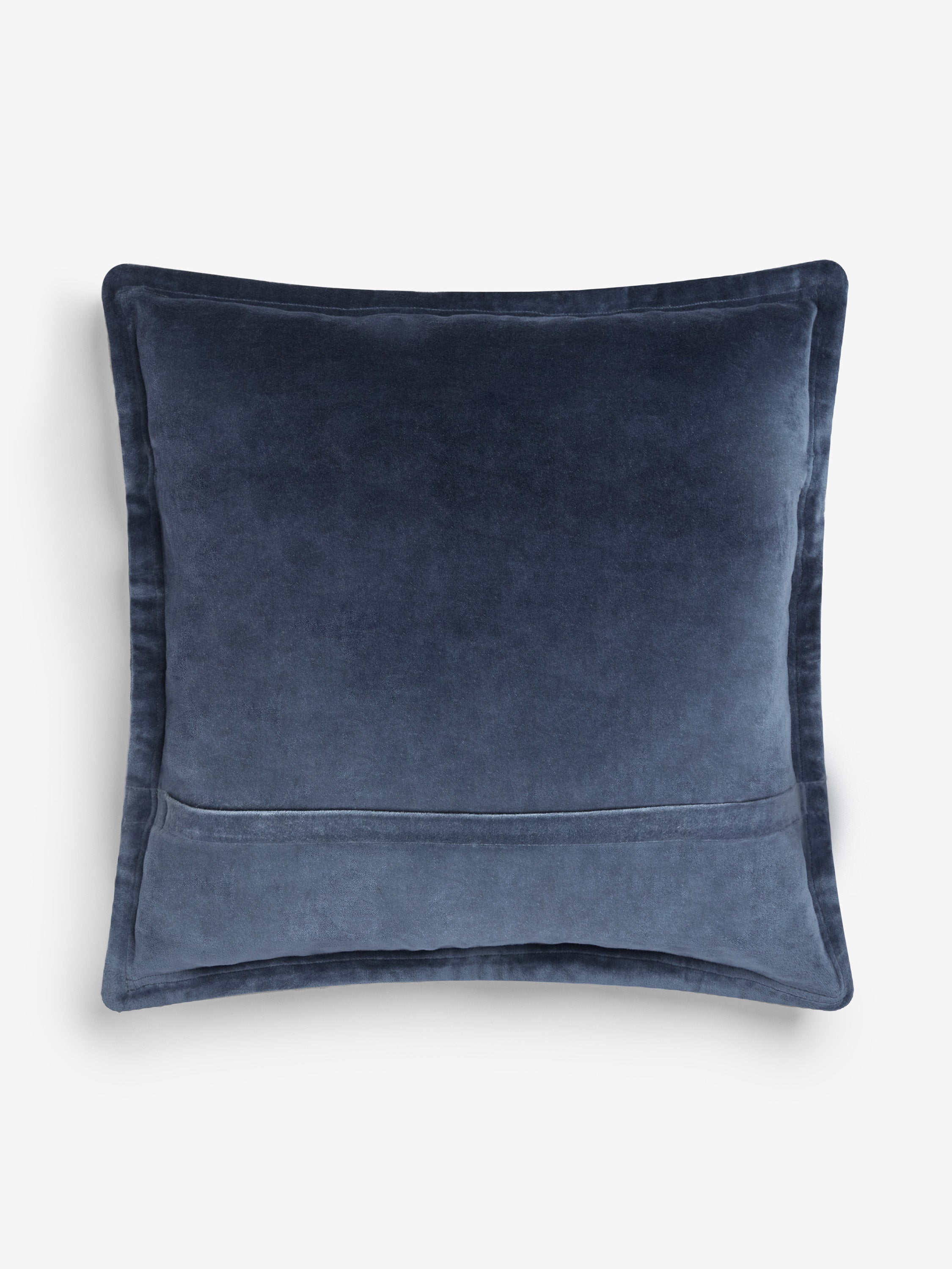 Washed Velvet Navy Cushion Indigo Blue French Connection UK