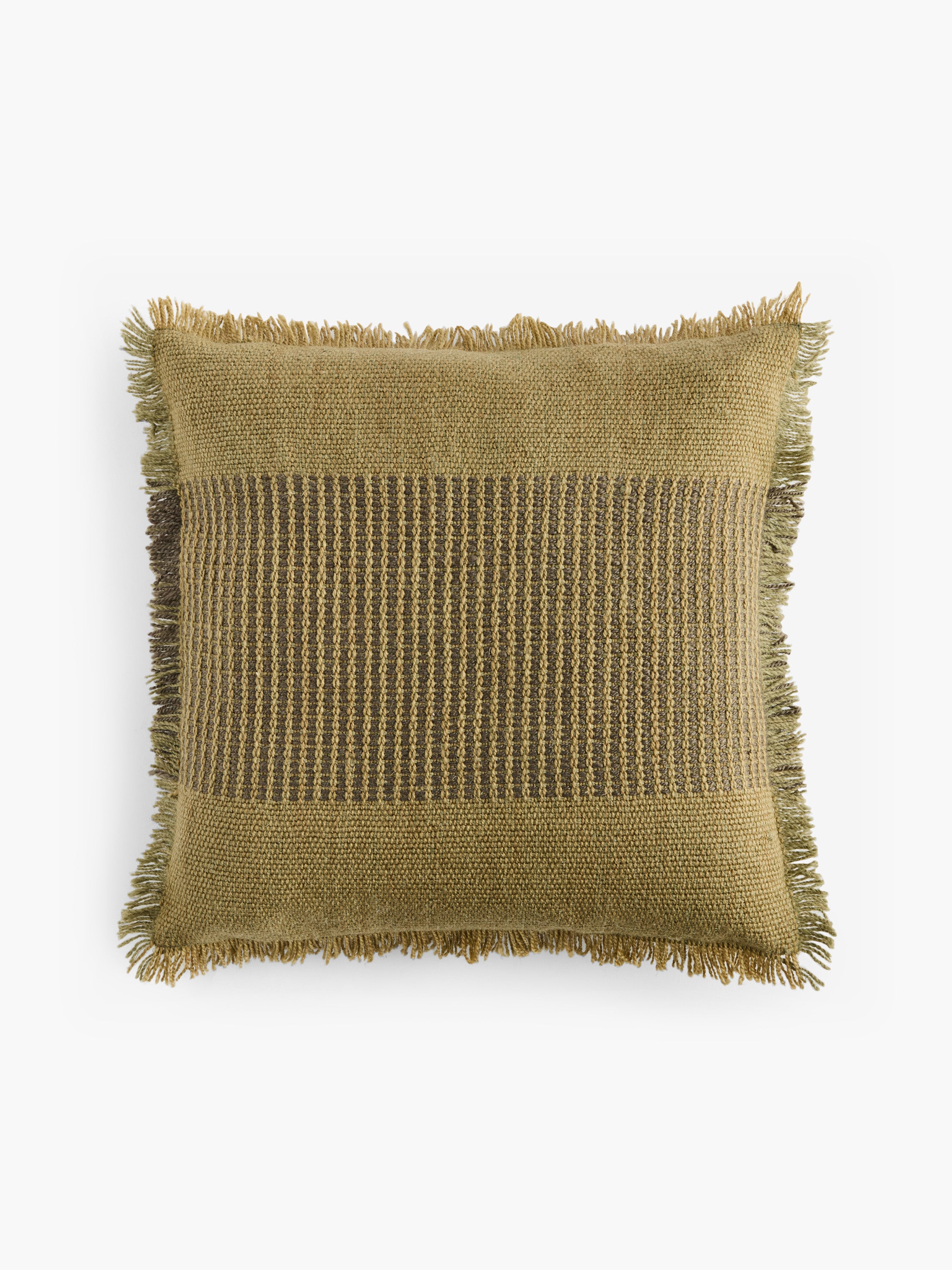 Textured Fringe Recycled Cushion
