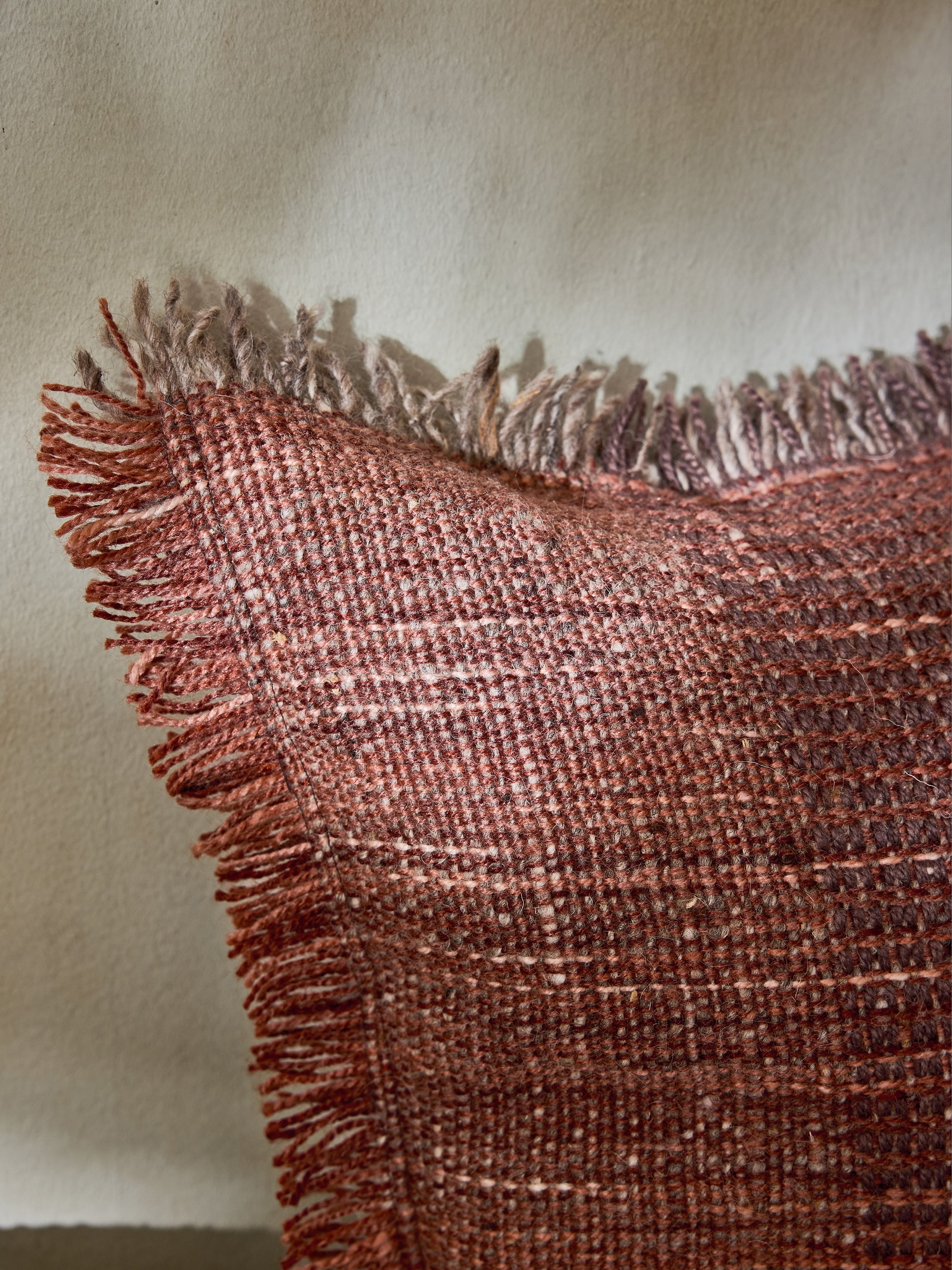Textured Fringe Recycled Cushion