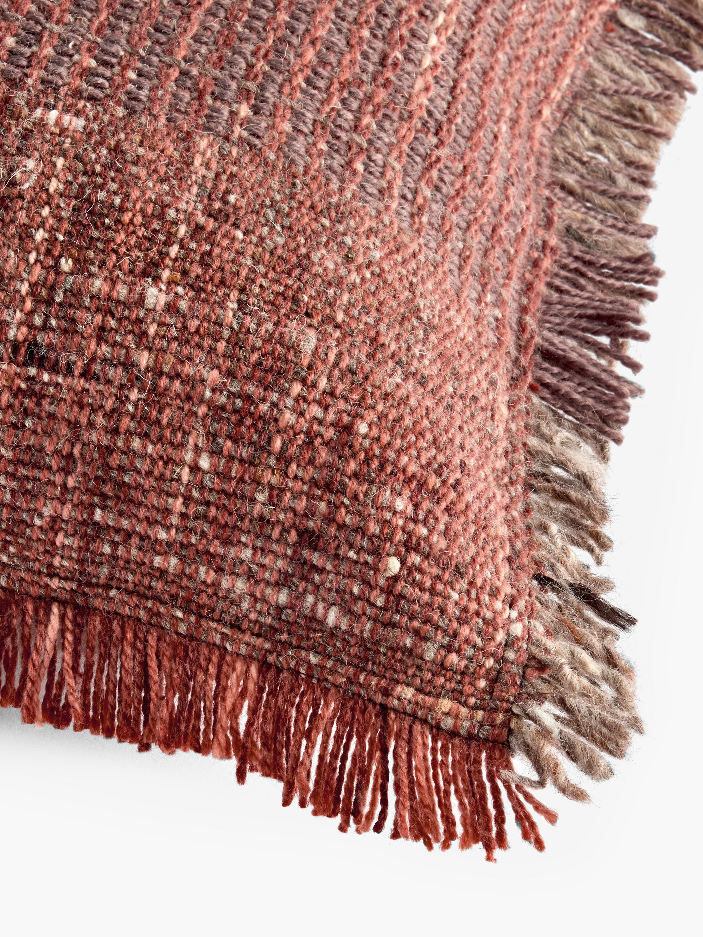 Textured Fringe Recycled Cushion