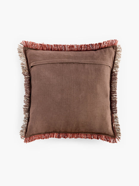 Textured Fringe Recycled Cushion