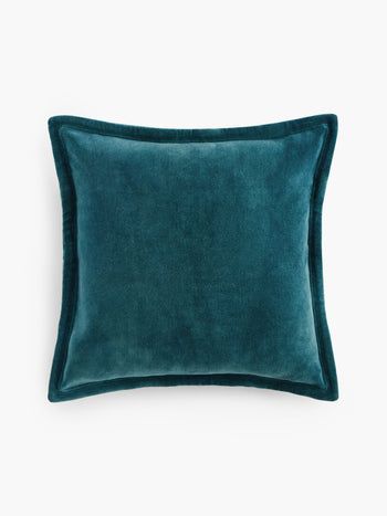 Washed Velvet Teal Blue Cushion