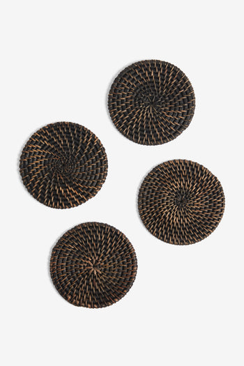 Rattan Handwoven Coasters (Set of 4)