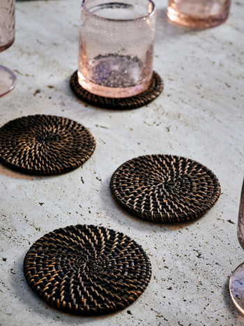Rattan Handwoven Coasters (Set of 4)