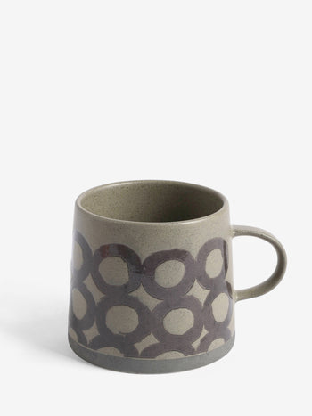Circular Pattern Stoneware Mug