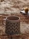 Zigzag Pattern Stoneware Mug
