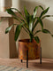 Medium Patina Metal Stand Planter