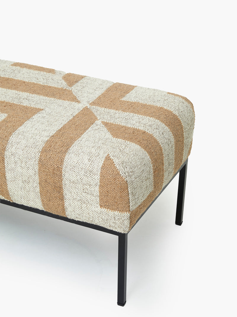 Mocha Sundial Ottoman Bench