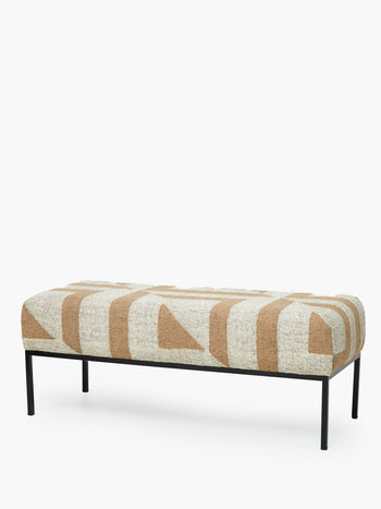 Mocha Sundial Ottoman Bench