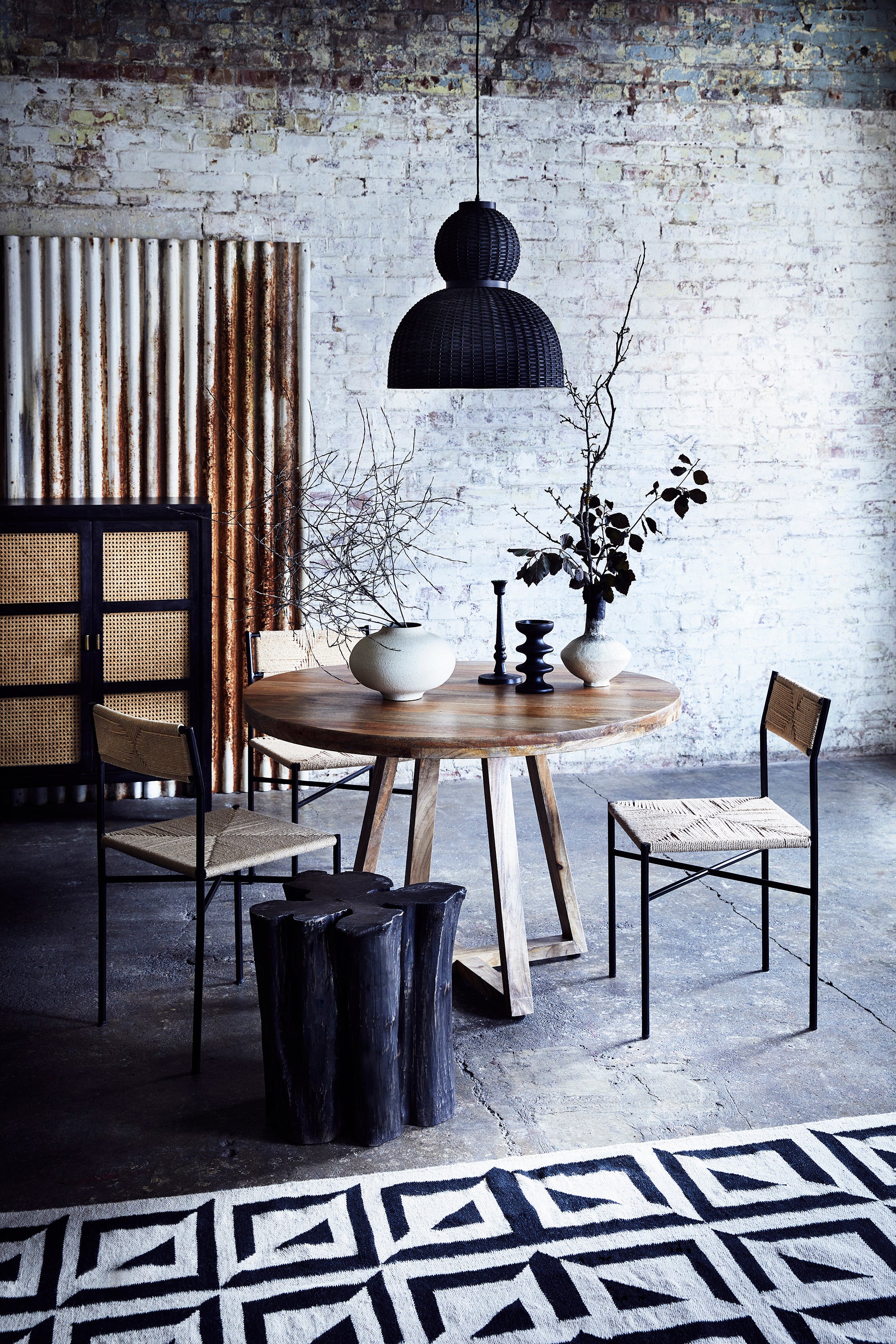 Round Wooden Dining Table