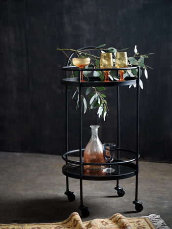 Antique Mirrored Drinks Trolley