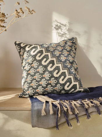 Blue Poppy Field Cushion