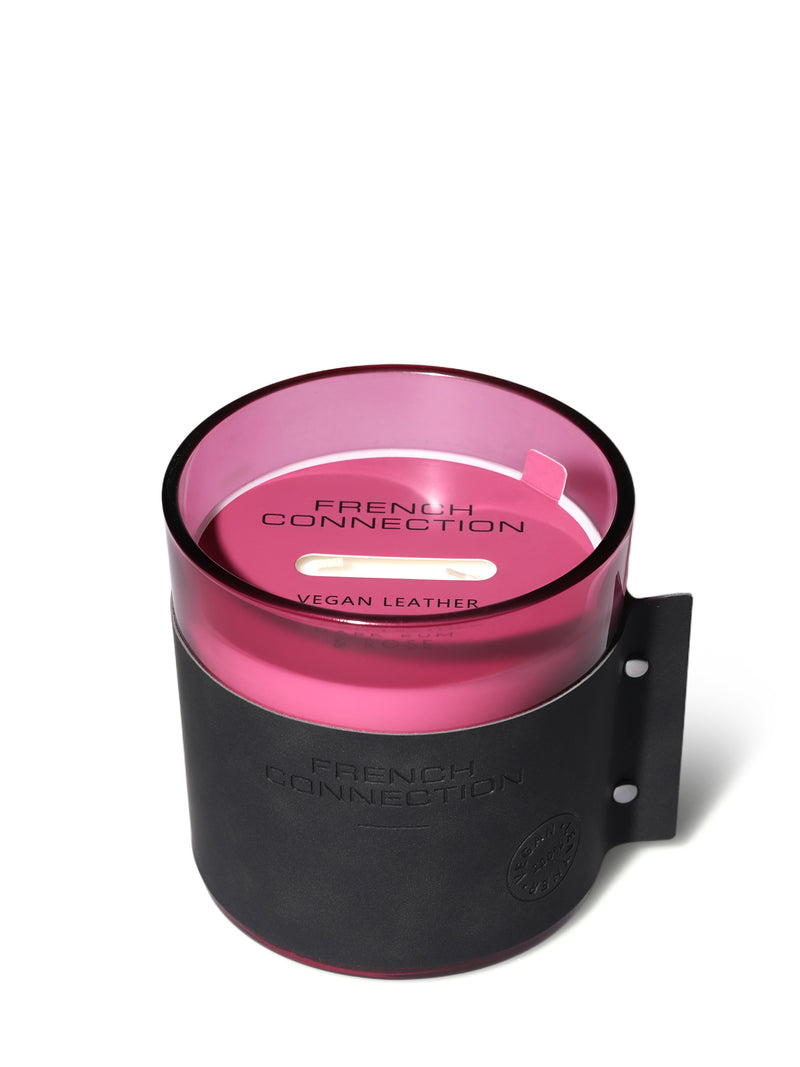 Dark Rum & Rose Vegan Leather Candle