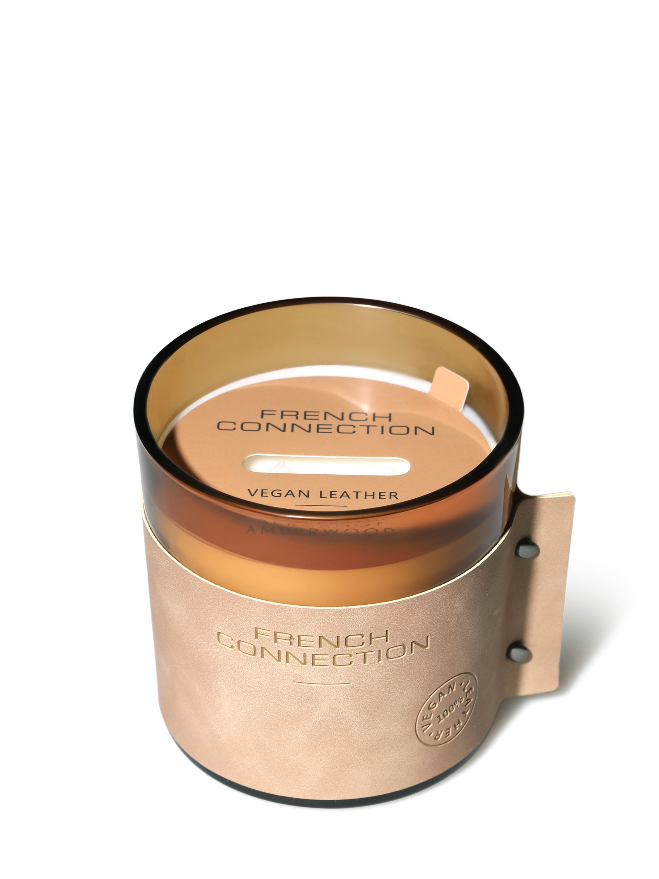 Bergamot & Amberwood Vegan Leather Candle