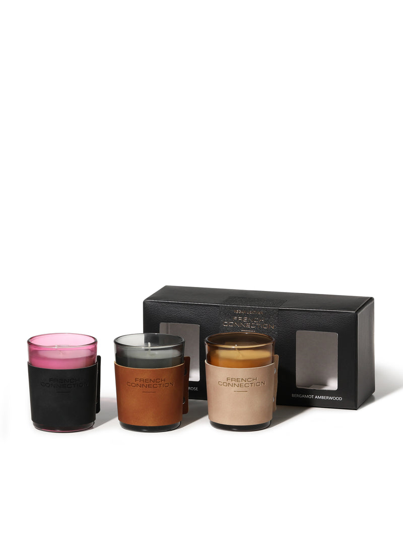 Vegan Leather Candle Set (3 Pieces)