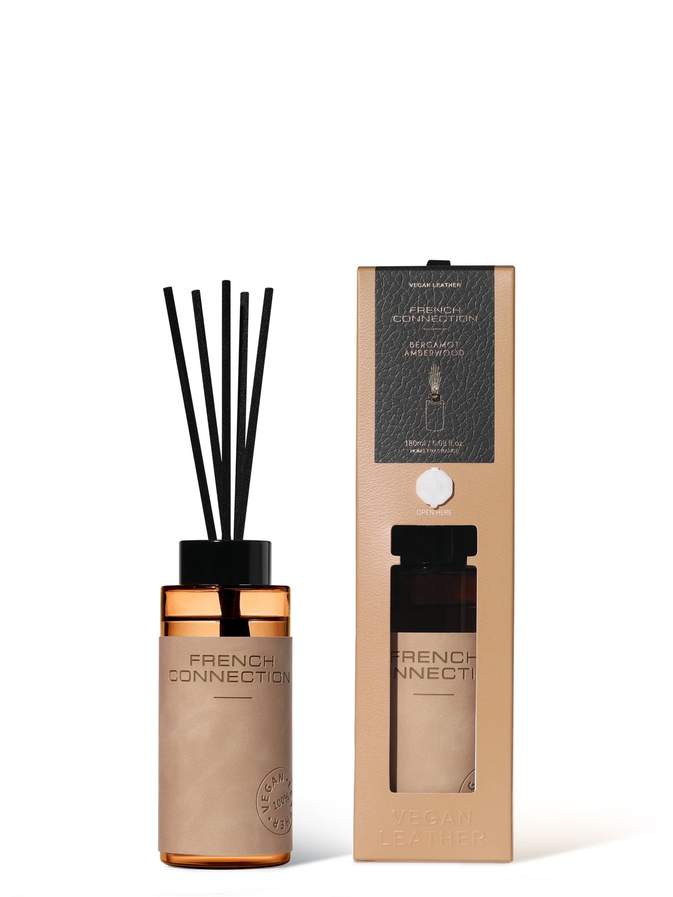 Bergamot & Amberwood Vegan Leather Diffuser