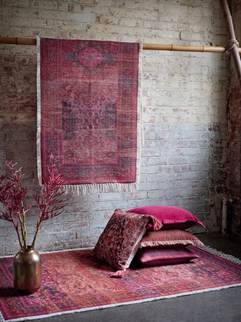 Large Recycled Crimson Cassis Rug
