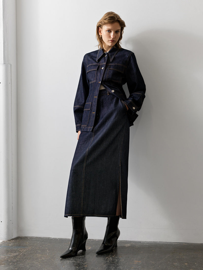Finley Denim Jacket Indigo French Connection UK