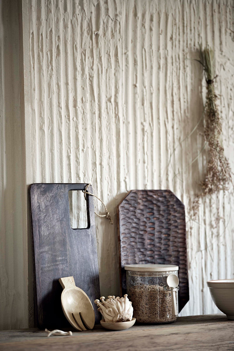 Dark Wood Hammered Platter