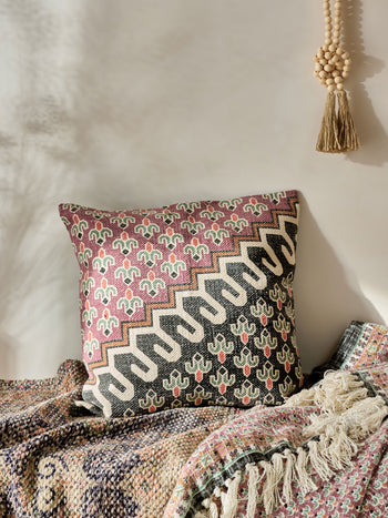 Pink Poppy Field Cushion