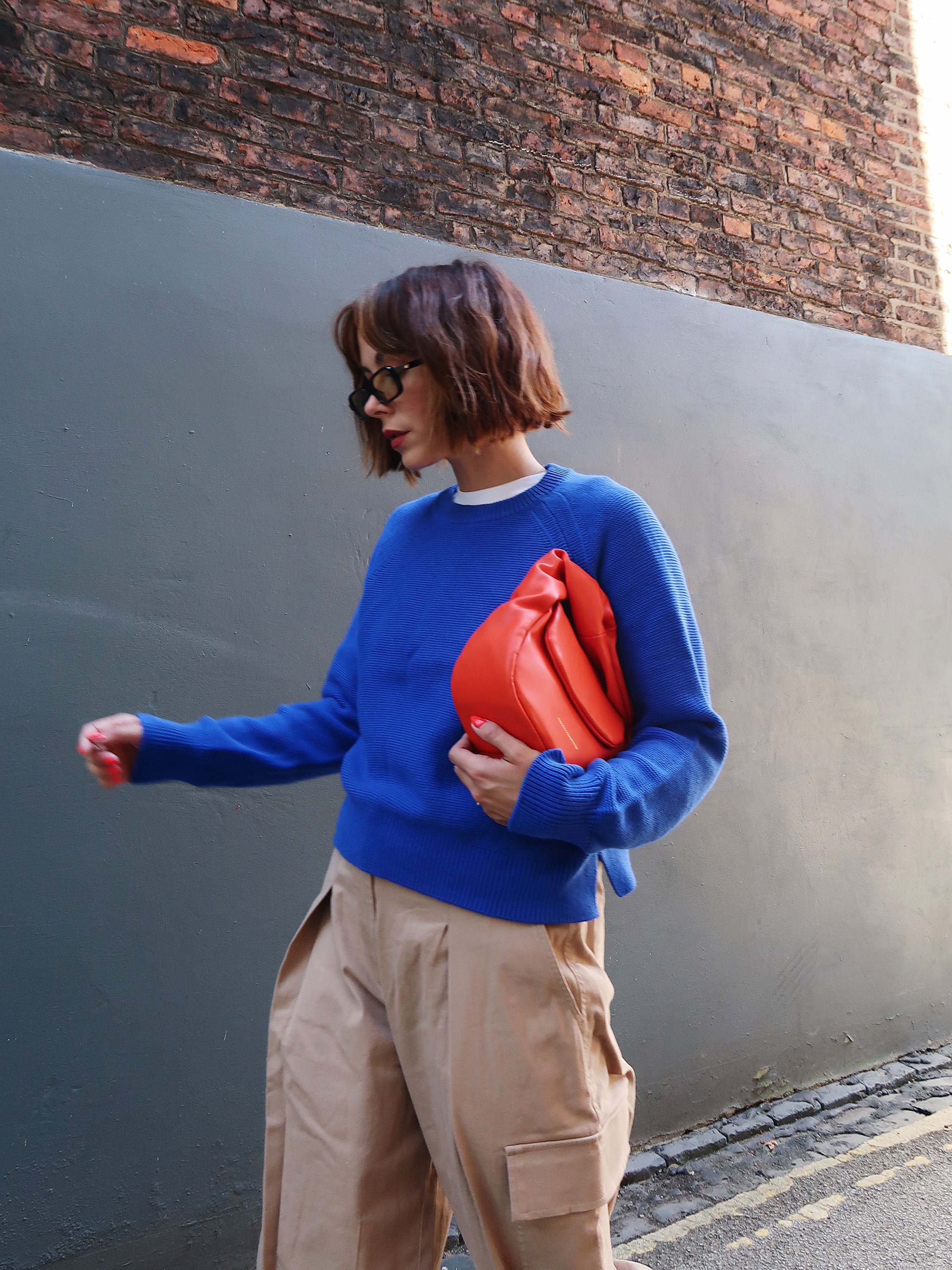 Lily Mozart Long Sleeve Crew Neck Jumper Sapphire Blue French Connection UK