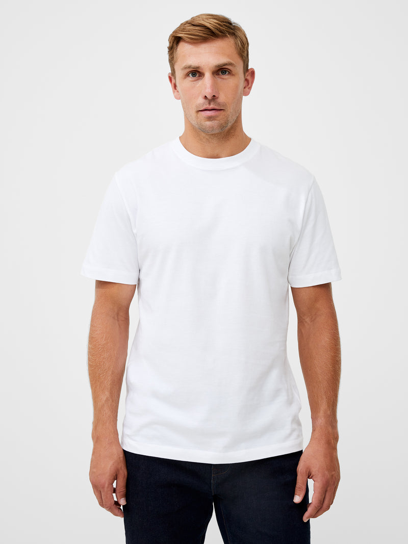 Organic Cotton Classic T-Shirt Linen White | French Connection UK