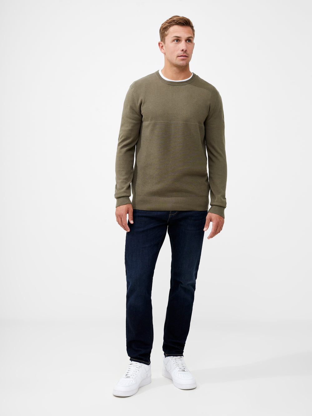 Engineered Ottoman Jumper Ivy Green | French Connection UK