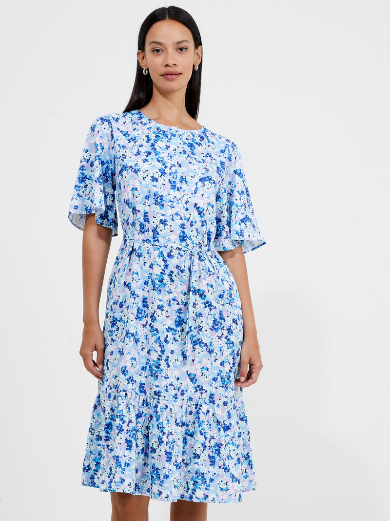 Floral Print Angel Sleeve Dress Lavender Multi | French Connection UK