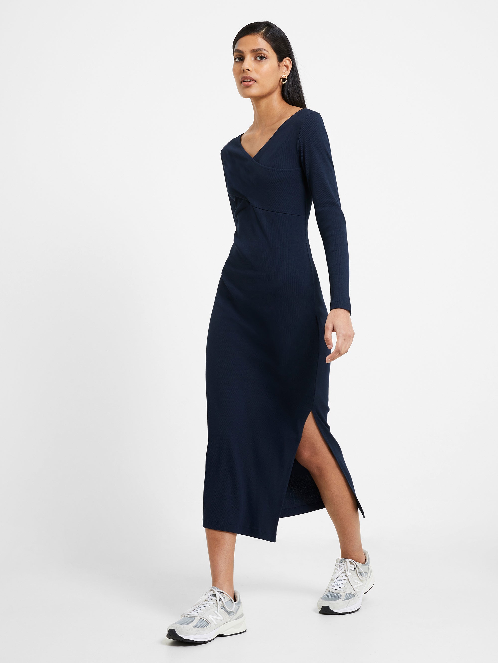 Rassia Rib Crossover Dress
