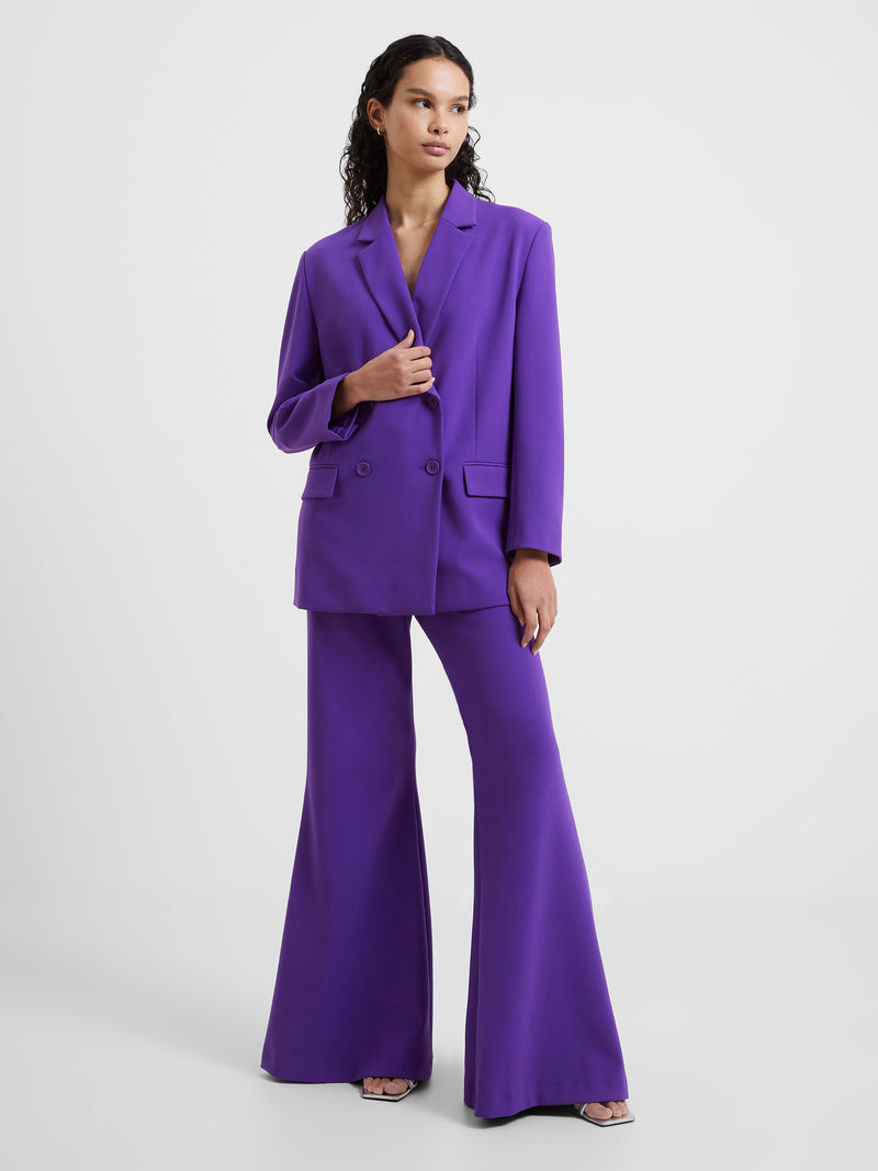Whisper Double Breasted Blazer Cobalt Violet | French Connection UK