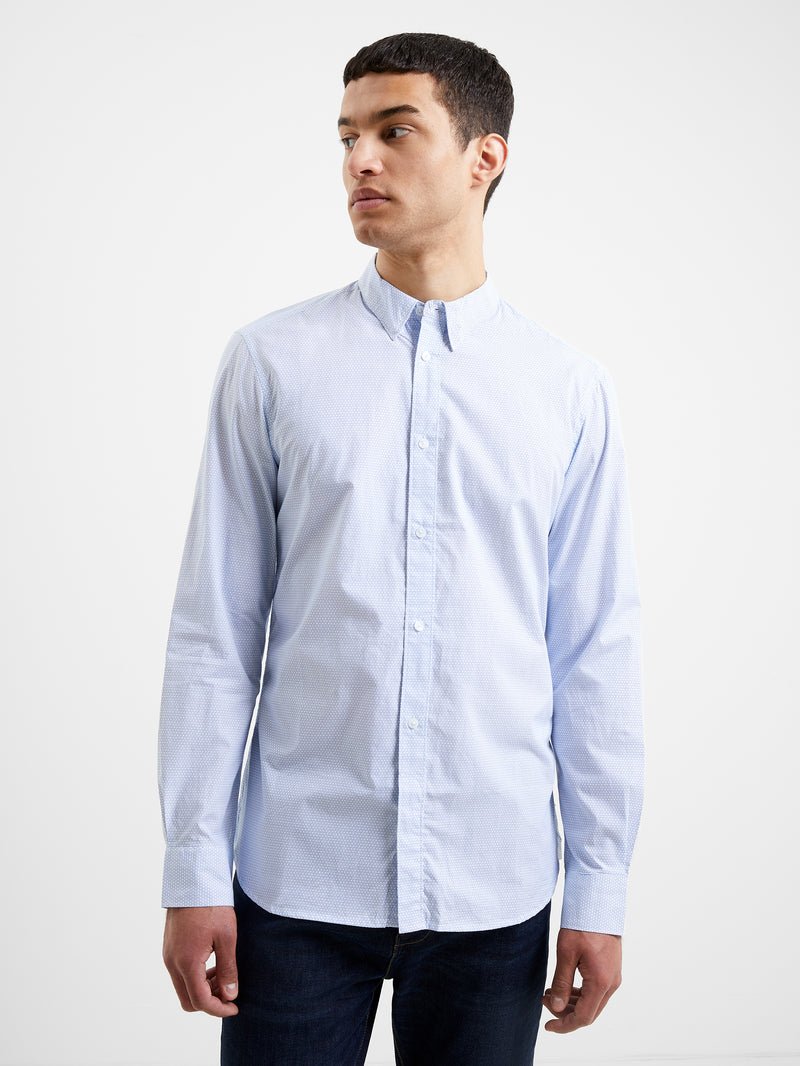 Pattern Long Sleeve Shirt Blue 5 Shape | French Connection UK