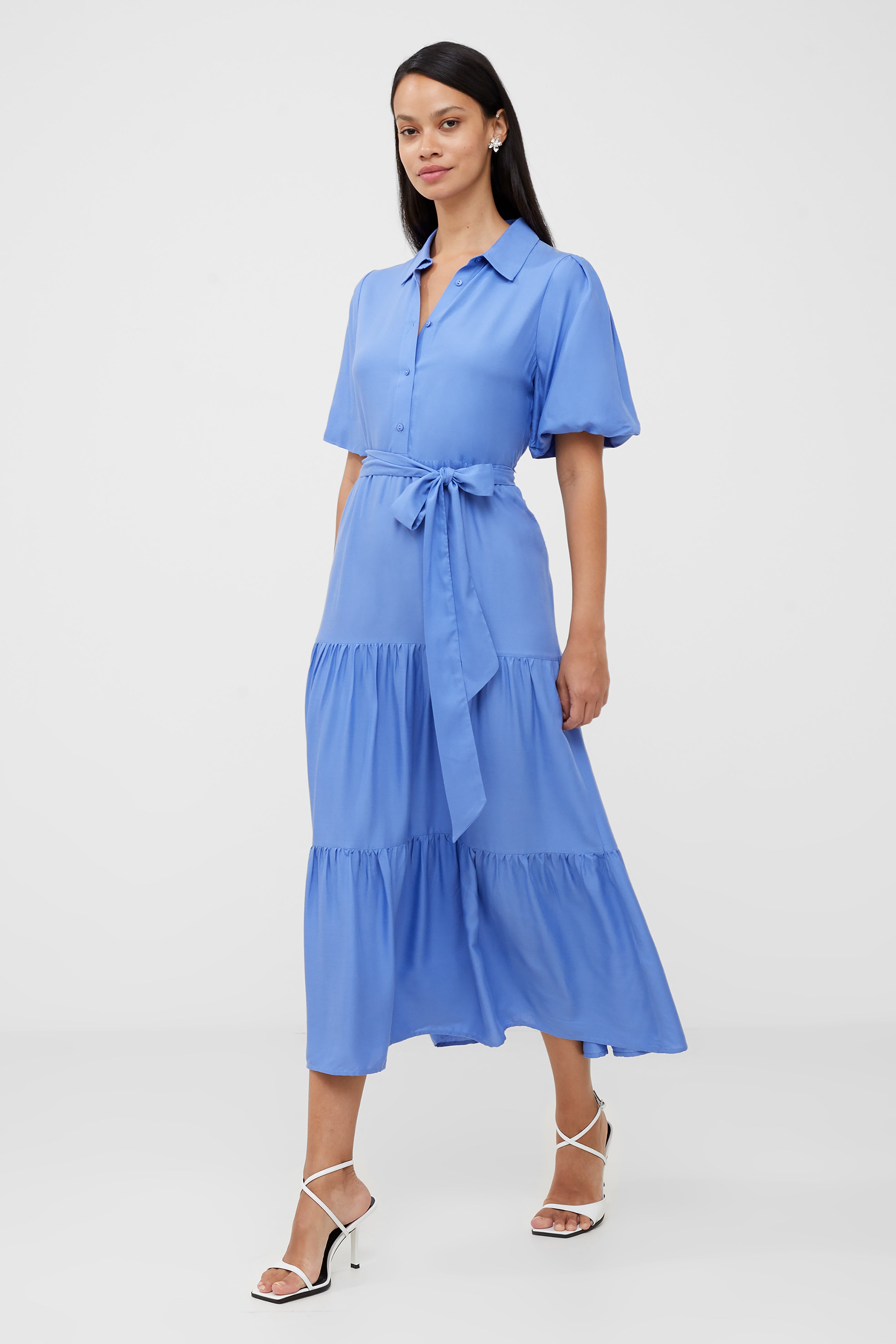 Midi shirt dresses with sleeves outlet