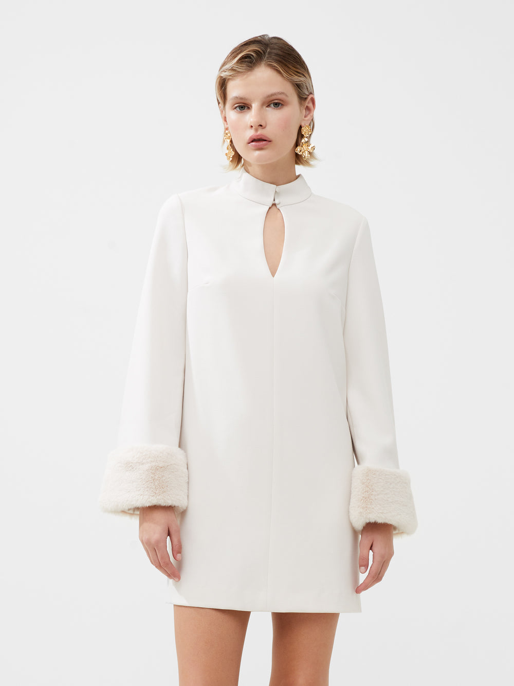 Faux fur mini dress hotsell