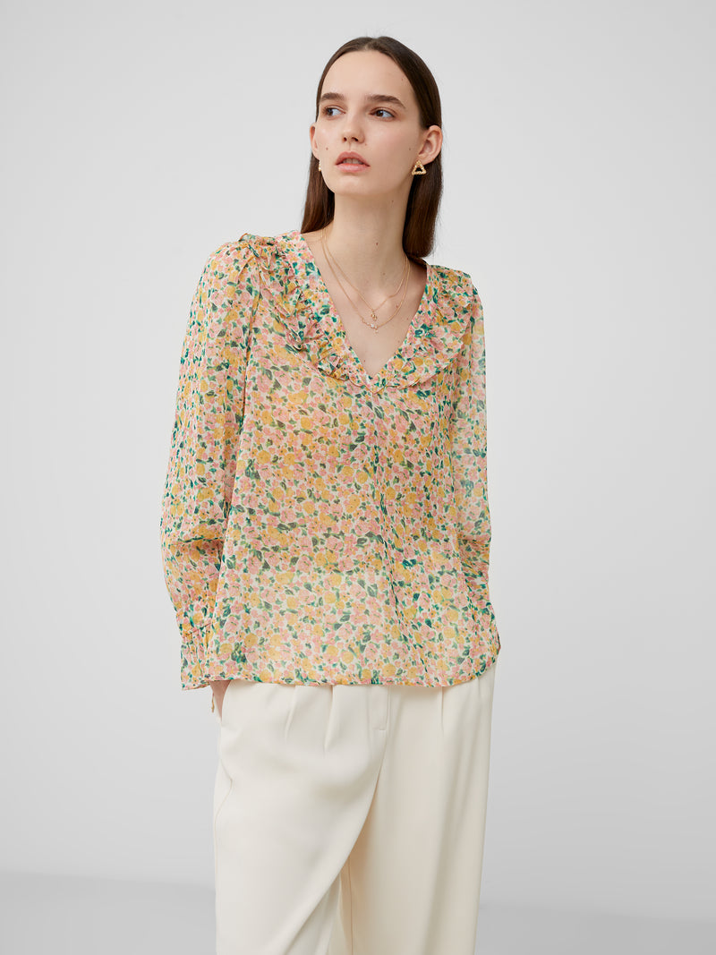 Aleezia Hallie Crinkle Shirt Pear