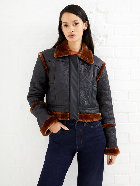 Belen Faux Fur Crop Jacket
