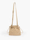 Faux Suede Studded Bucket Bag